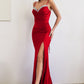 Embellished Bust Stretch Satin Fitted Elegant Shimmering Long Prom & Bridesmaid Dress CDCD888_4