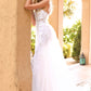 Lace Mermaid Silhouette Overskirt V-neck Mid Open Back Bodice Long Wedding & Bridal Dress CDCD931W_1