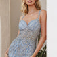 Embellished Fitted Sequin Open Back Plunging Neck Long Prom & Bridesmaid Dress CDCD990_4