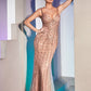Embellished Fitted Sequin Open Back Plunging Neck Long Prom & Bridesmaid Dress CDCD990_5