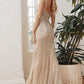 Embellished Fitted Sequin Open Back Plunging Neck Long Prom & Bridesmaid Dress CDCD990_10