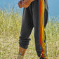 Contrast Striped Elastic Waist Active Pants