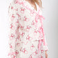 Valentine’s Day Ribbon Tied Printed Long Sleeve Top and Shorts Lounge Set