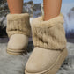 Thermal Faux Fur Suede Platform Boots