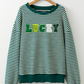 LUCKY Striped Round Neck Long Sleeve Sweatshirt