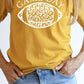 Game Day Leopard Spot White Football Graphic Tee