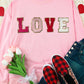 LOVE Patch Round Neck Dropped Shoulder Sweatshirt