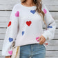 Angel Wings Heart Round Neck Long Sleeve Sweater