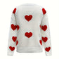 Valentine’s Day Heart Round Neck Long Sleeve Sweater