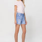 Distressed Boyfriend Shorts W/Cuffs