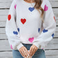 Angel Wings Heart Round Neck Long Sleeve Sweater