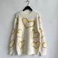 Heart Pattern Long Sleeve Sweater