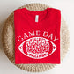 Game Day Leopard Spot White Football Graphic Tee