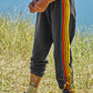 Contrast Striped Elastic Waist Active Pants