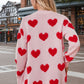 Heart Button Down Long Sleeve Cardigan