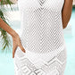 Angel Wings Fringe Trim Sleeveless Openwork Cover-Up Dress