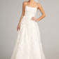 Floral Embroidered Lace-Up Mesh w/ Sweetheart Neckline Long Wedding Dress GLGL1985_0