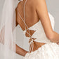 Floral Embroidered Lace-Up Mesh w/ Sweetheart Neckline Long Wedding Dress GLGL1985_3