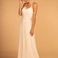 Halter Neck Chiffon Long Bridesmaid Dress GLGL2606_0