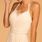 Halter Neck Chiffon Long Bridesmaid Dress GLGL2606_1