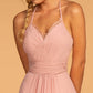 Halter Neck Chiffon Long Bridesmaid Dress GLGL2606_4