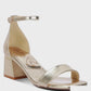 Makena Metallic Block Heel Sandals