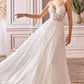 A-Line Chiffon Embroidered Lace Bodice Long Wedding Dress CDTY11_2