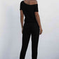 One Shoulder Tied Jumpsuit with Pockets | Long Length