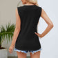 Spliced Lace V-Neck Tank