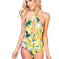 Tropical Yellow One Piece Swimsuit