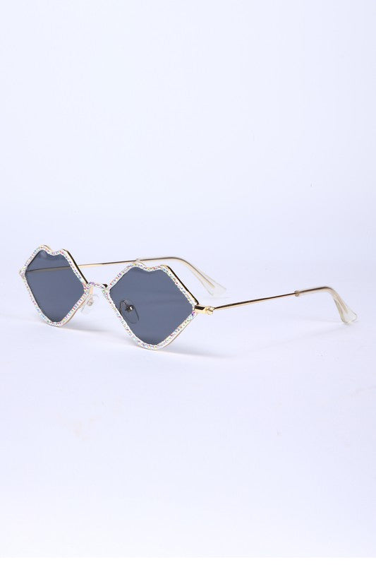 Lip Rhinestone Sunglasses G0262