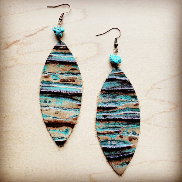 Oval Earrings in Turquoise Chateau w/Turquoise Accent