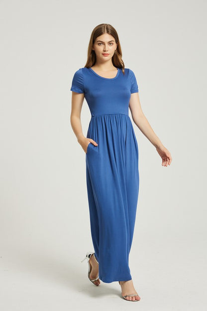 Women's Summer Casual Maxi Dress With Pocket