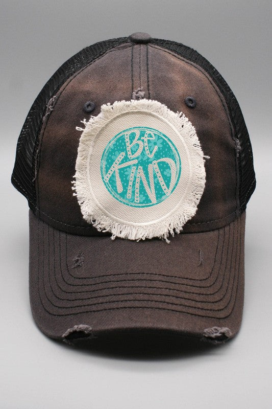 Be Kind Circle Graphic Patch Baseball Hat