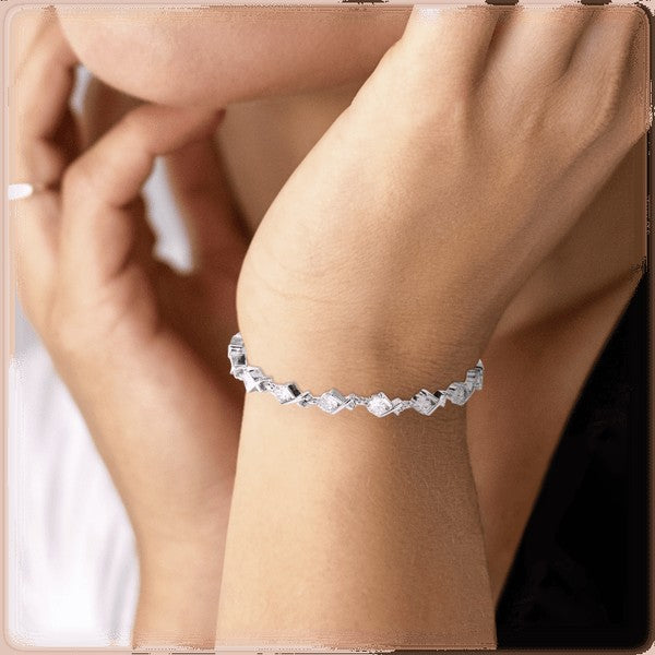 Bracelet for Women w/Round Cut White Diamond