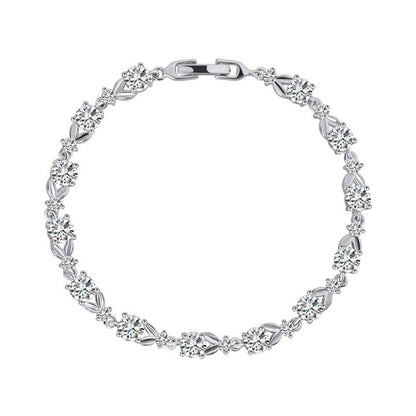 Round Cut White Diamond Bracelet