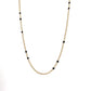 Dainty Black Onyx Beaded Link Necklace for Women