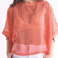 Cropped Mesh Poncho-style Top
