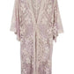 Floral Laced Kimono With Front Tie