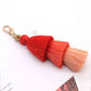 Vibrant 4-Pack Multicolored Fringe Keychain Set - Women's Boutique Exclusive