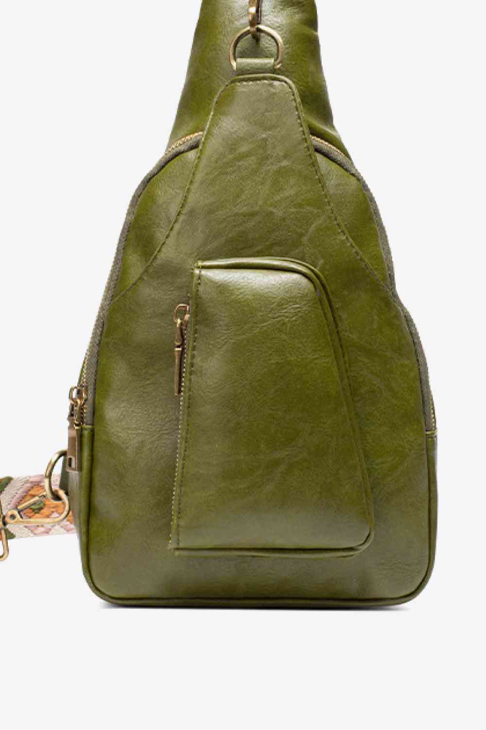 "All the Feels" Medium PU Leather Sling Bag | Adjustable Strap