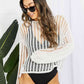 Long Sleeve Round Neck Openwork Cover-Up