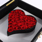 Heart Shape Preserved Rose With Handle Box