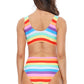 Rainbow Striped High Waist Bikini Set