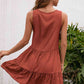 Tassel Tie Lace Trim Sleeveless Dress