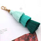 Vibrant 4-Pack Multicolored Fringe Keychain Set - Women's Boutique Exclusive