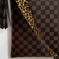 Large PU Leather Shoulder Bag with Floral, Leopard, and Plaid Patterns | Imported