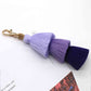 Vibrant 4-Pack Multicolored Fringe Keychain Set - Women's Boutique Exclusive