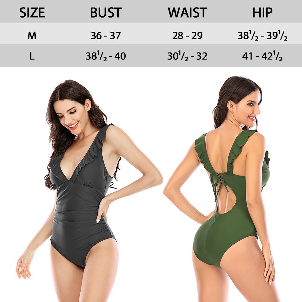 V Neck One Piece Summer Swimsuit