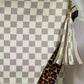 Large PU Leather Shoulder Bag with Floral, Leopard, and Plaid Patterns | Imported